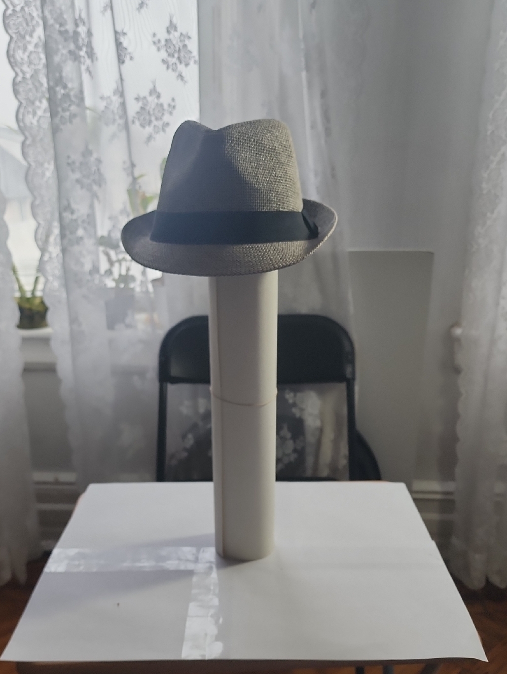 Men's Gray Fedora Hat with Black Band - Timeless Dress Hat